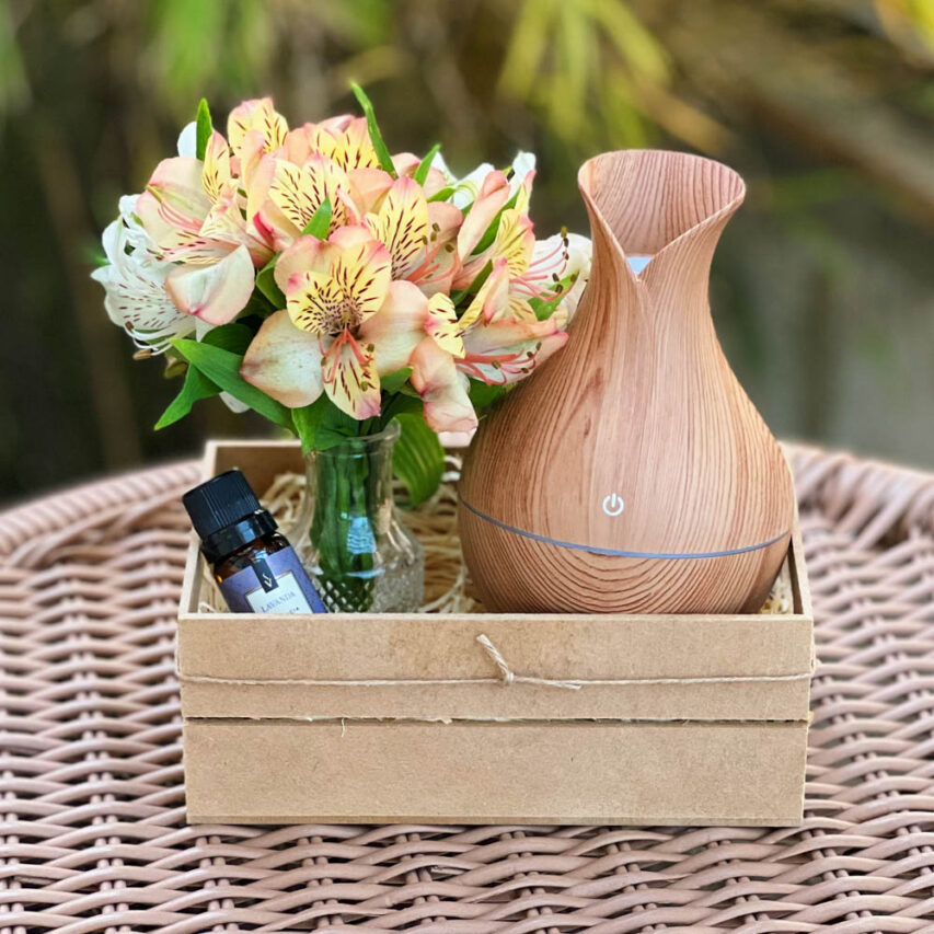 Cesta com Flores e Difusor Umidificador Elétrico de Ambientes - Image 2