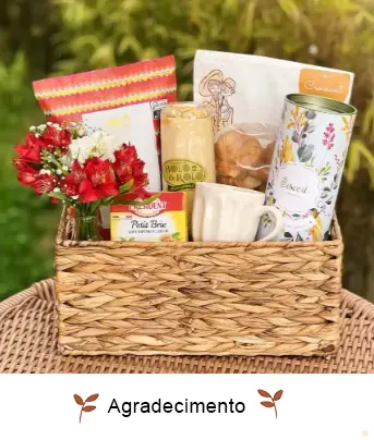 Cesta Agradecimento - Poê Cestas para presentear