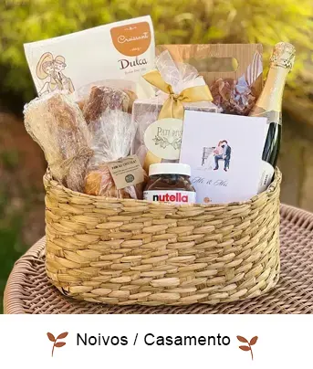 Cesta para Noivos / Casamento - Poê Cestas para presentear