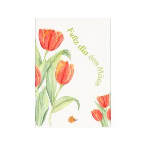 Cartão Tulipas Dia das Mães