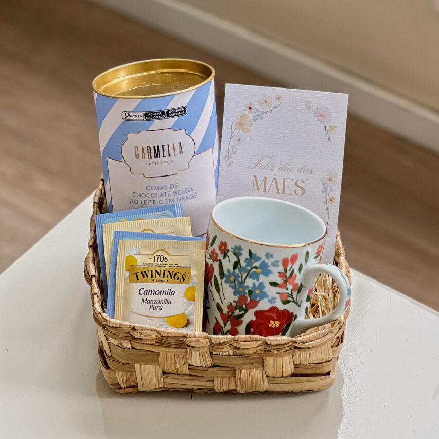 Cesta Chás e Chocolates Dia das Mães