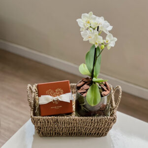 Presente Dia das Mães com Flor e Chocolate