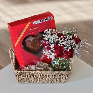 Presente Dia dos Namorados com Chocolate Coração