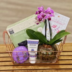 Kit com Orquídea Dia da Secretária