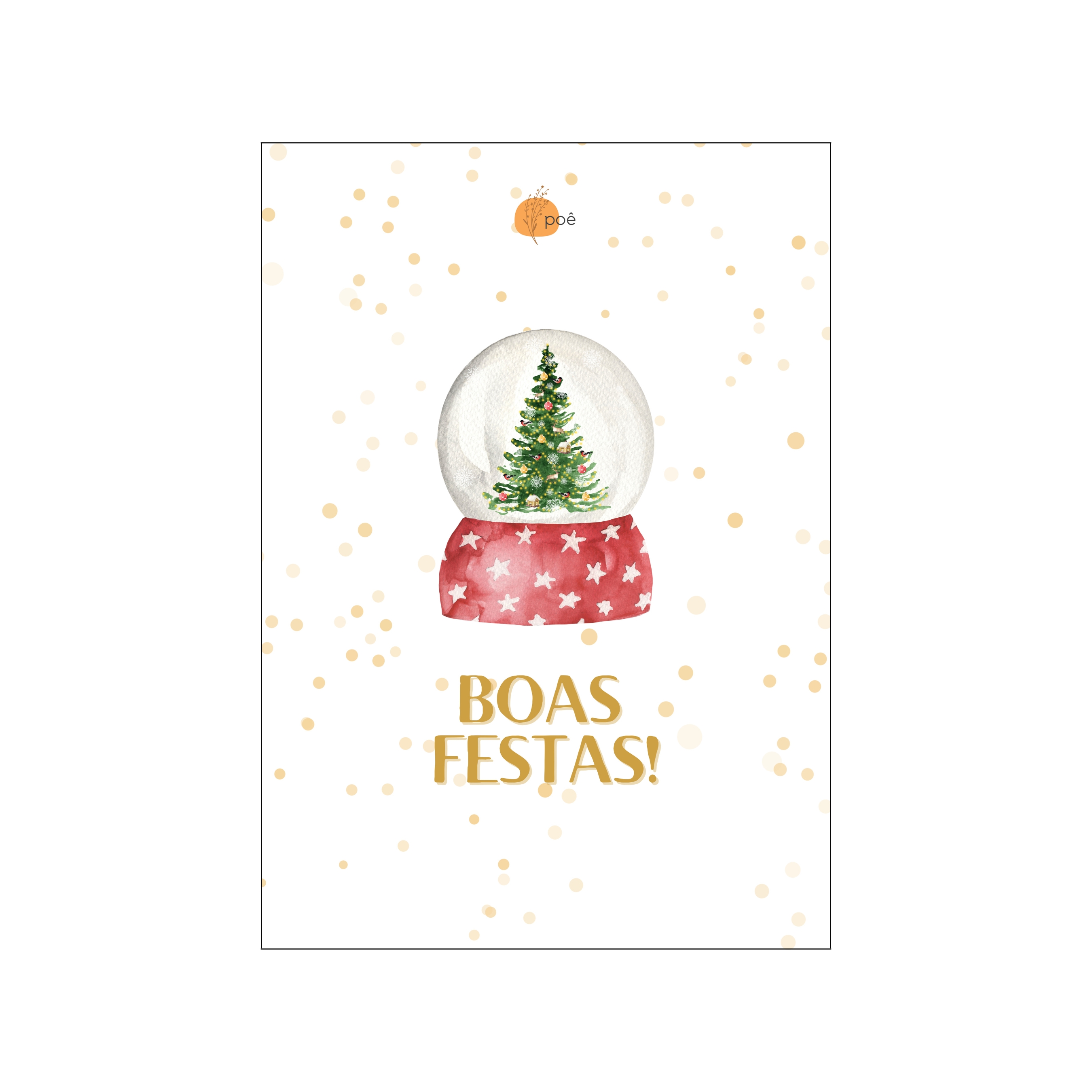 Cartão Boas Festa Neve