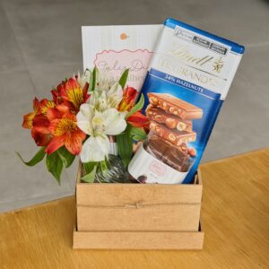 Cesta com Lindt Dia da Mulher