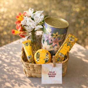 Cesta Dia das Mães com Itens Granado e Flores | Presente Elegante