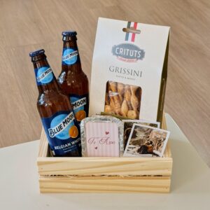 Cesta Dia dos Namorados com Cerveja e Aperitivos