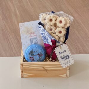 Presente Dia dos Avós com Sabonete e Buquê de Biscoitos