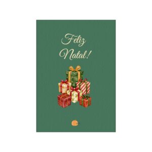 Cartão Feliz Natal Presentes