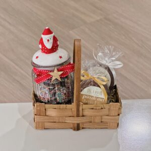Kit de Natal com Pote Hermético e Chocolates