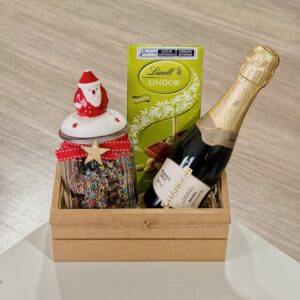 Presente de Natal com Chocolate de Pistache e Chandon