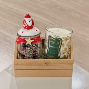 Presente de Natal com Chocolate e Vela Granado