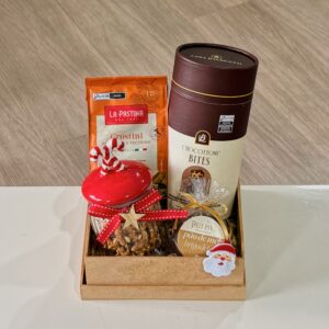 Cesta de Natal com Chocottone Bites e Aperitivos